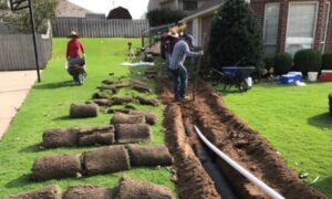 french drain installation